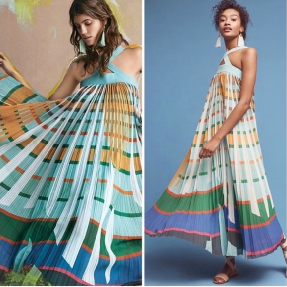 Anthropologie Dresses & Skirts - Anthropologie Abstracted Halter Maxi Dress